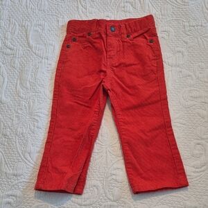 Janie and Jack boys 18 - 24 months orange corduroy pants EUC
